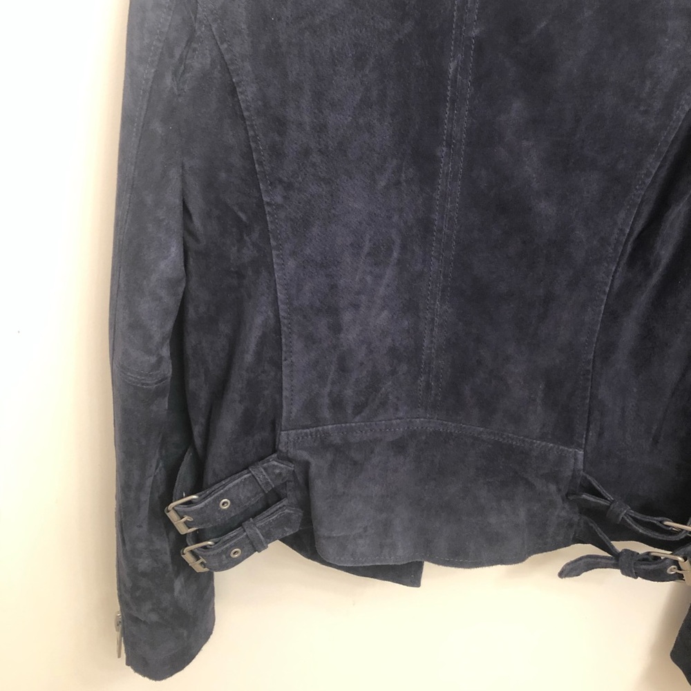 BLANK NYC Suede Moto Jacket in Blue Valentine - Picture 8 of 8